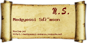 Medgyessi Sámson névjegykártya
